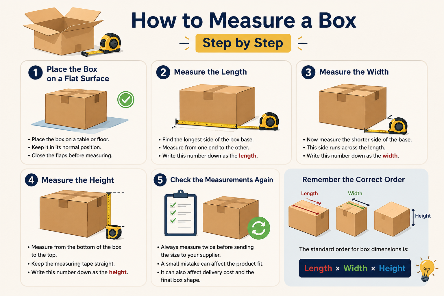 How to Measure a Box Step by Step